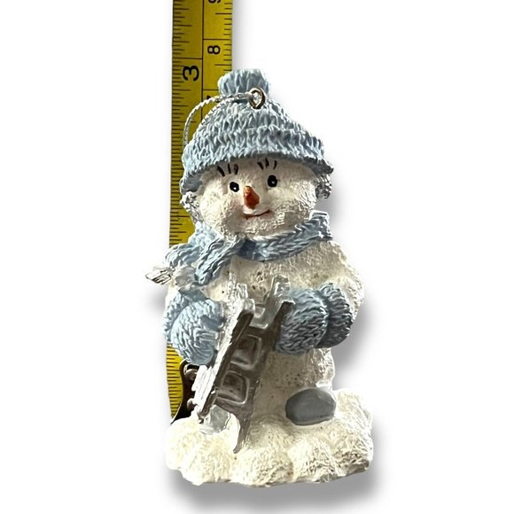 Snow Buddies Sleddin Vintage 3" Ornament By Encore #8527594212 Blue & White - Picture 8 of 9